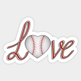 Baseball Love Sticker